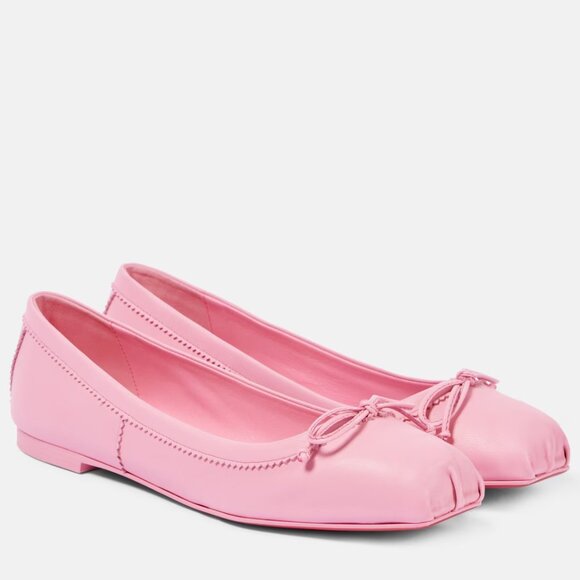 Christian Louboutin MAMADRAGUE Leather Ballerina Ballet Flat Shoes Calipso - Picture 1 of 13